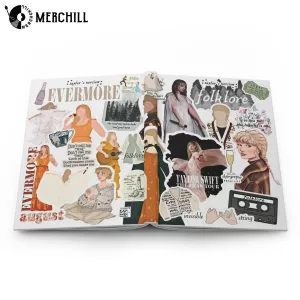 White Taylors Version Folklore Album Notebook Hardcover Journal Gift for a Swiftie 5