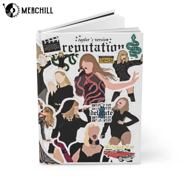 White Taylor’s Version Reputation Notebook Hardcover Journal Gift for a Swiftie