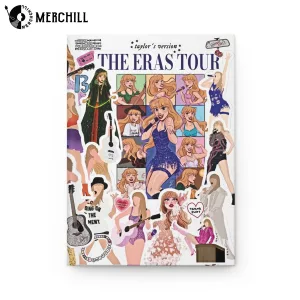 White Taylors Version The Eras Tour Notebook Hardcover Journal Gift for a Swiftie