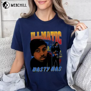 Illmatic Nasty Nas Shirt Rapper Graphic Tee 3