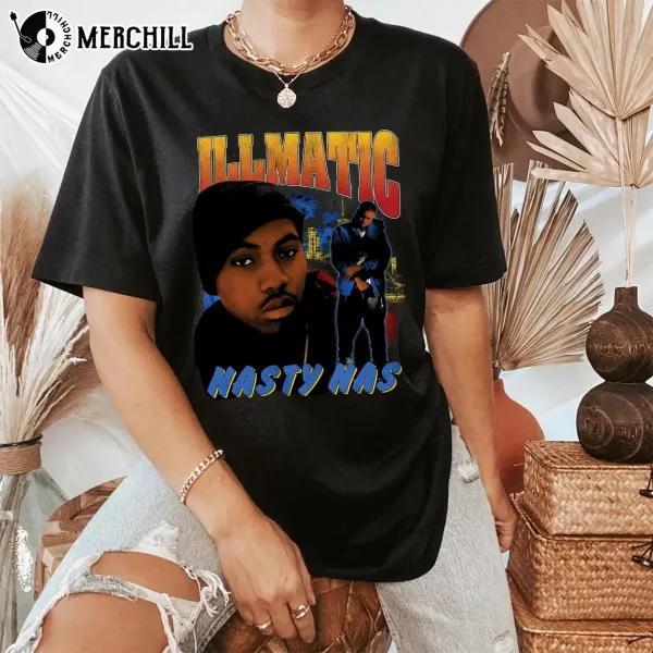 Illmatic Nasty Nas Shirt Rapper Graphic Tee