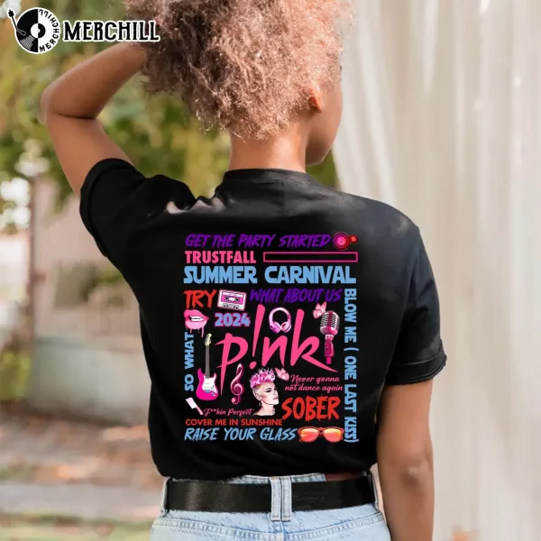 Pink Tour Tshirt Summer Carnival Tour 2024