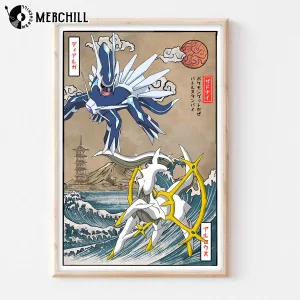 Arceus vs Dialga Anime Poster Print Best Pokemon 3