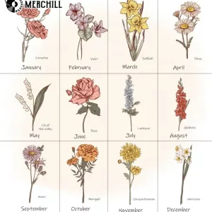 Birth Flower Bouquet Grandmas Garden Gifts For Grandma 4