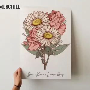 Birth Flower Bouquet Grandmas Garden Gifts For Grandma 6