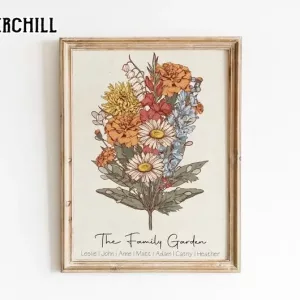 Birth Flower Bouquet Grandmas Garden Gifts For Grandma 9