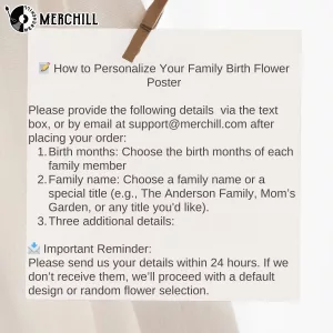Birth Flowers Family Bouquet Special Gift for Mom 1