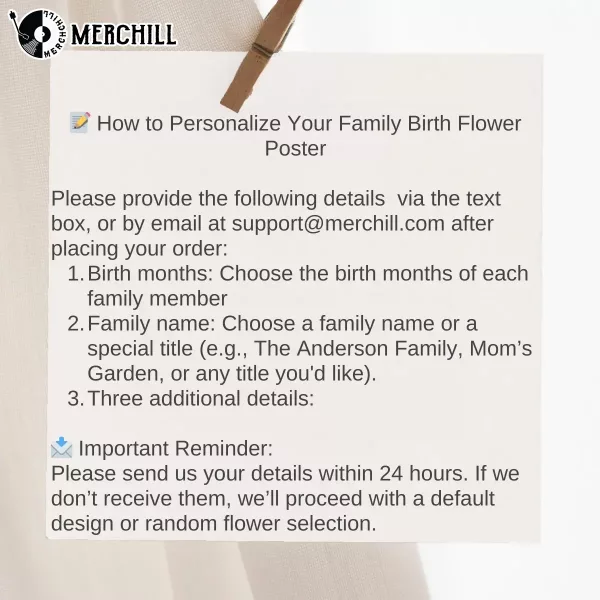Birth Flowers Family Bouquet Special Gift for Mom