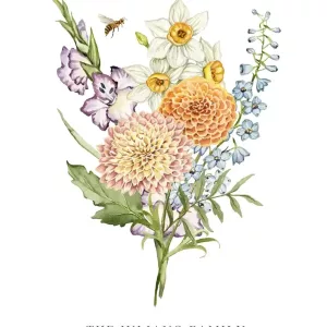 Birth Flowers Family Bouquet Special Gift for Mom