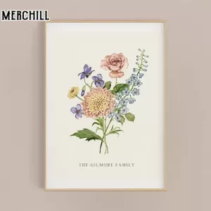 Birth Flowers Family Bouquet Special Gift for Mom