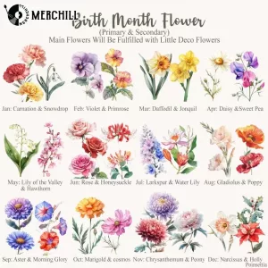 Birth Month Flower Bouquet Personalized Gift 2025 2