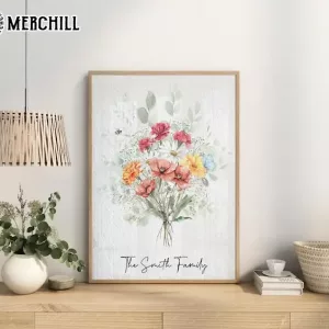 Birth Month Flower Bouquet Personalized Moms Day Gift