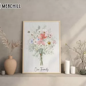 Birth Month Flower Bouquet Personalized Moms Day Gift