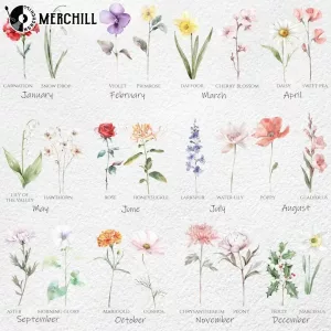 Birth Month Flower Bouquet Personalized Moms Day Gift 6