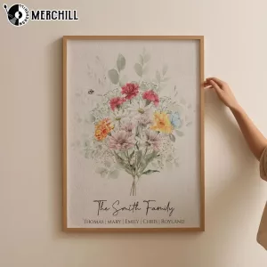 Birth Month Flower Bouquet Personalized Moms Day Gift 8
