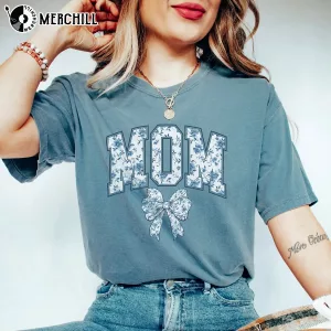Blue Ribbon Mom Chinoiserie Shirt Perfect Gift for Mothers Day