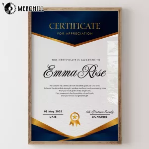 Certificate of Appreciation for Mom Custom Mothers Day Gift 2