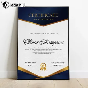 Certificate of Appreciation for Mom Custom Mothers Day Gift 3