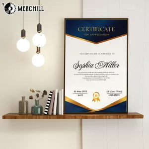 Certificate of Appreciation for Mom Custom Mothers Day Gift 5