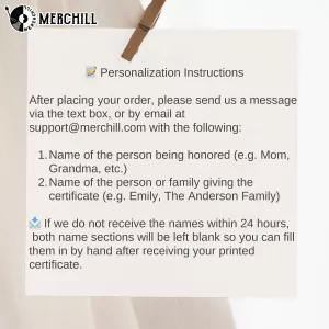 Certificate of Appreciation for Mom Custom Mothers Day Gift 7