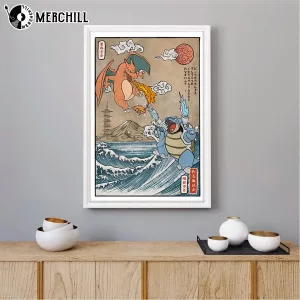 Charizard vs Blastoise Anime Poster Strongest Water Pokemon 4