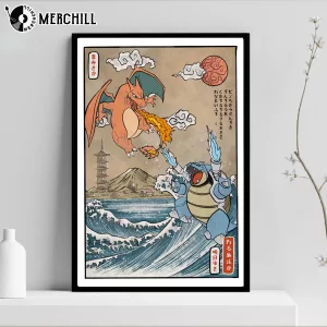 Charizard vs Blastoise Anime Poster Strongest Water Pokemon 5