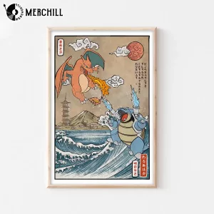 Charizard vs Blastoise Anime Poster Strongest Water Pokemon 6
