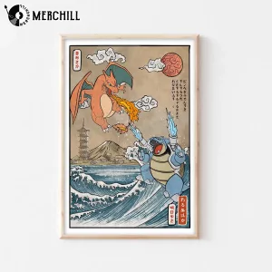 Charizard vs Blastoise Anime Poster Strongest Water Pokemon 7
