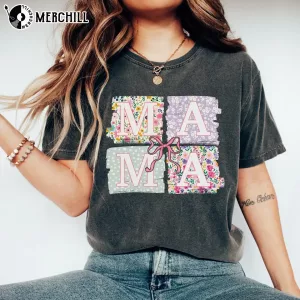 Coquette Mama Bow T Shirt Mothers Day Gifts for Grandma 2