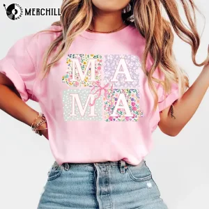 Coquette Mama Bow T Shirt Mothers Day Gifts for Grandma 5