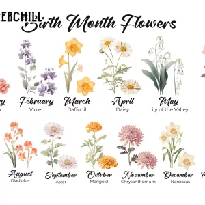 Custom Birth Flower Poster for Grandma Meaningful Mothers Day Gift 5