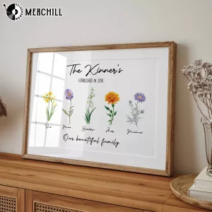 Custom Birth Flower Poster for Nana Presents Personalized Mothers Day Gift 5