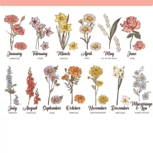 Custom Birth Month Flower Sweatshirt Mothers Day Flowers 5