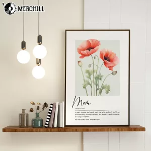 Custom Birth Month Flowers Poster for Mom Mothers Day 2