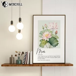 Custom Birth Month Flowers Poster for Mom Mother’s Day