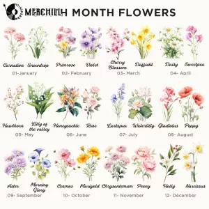 Custom Birth Month Flowers Poster for Mom Mothers Day 7
