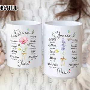 Custom Christian Birth Flower Mug Gifts for Mothers Day 2025