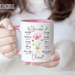Custom Christian Birth Flower Mug Gifts for Mothers Day 2025