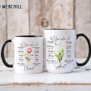 Custom Christian Birth Flower Mug Gifts for Mothers Day 2025