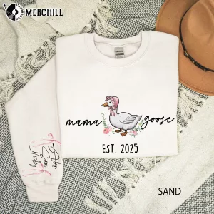 Custom Coquette Mama Goose Graphic Tee Gift Ideas for Mom