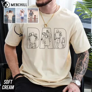Custom Dad Shirt Portrait From Photo Gifts for Dad from Daughter
