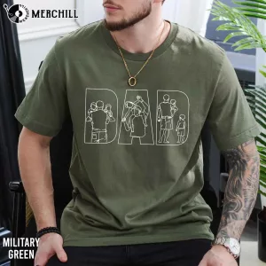 Custom Dad Shirt Portrait From Photo Gifts for Dad from Daughter