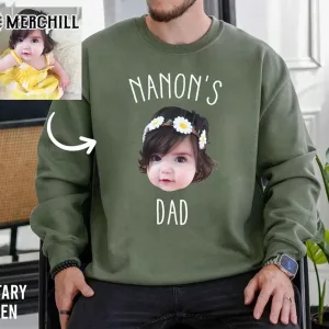 Custom Dad Shirt with Baby Face Gifts for Dad from Daughter 3