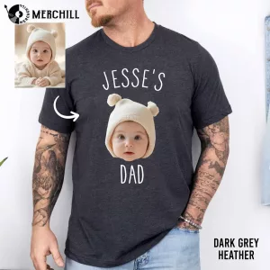Custom Dad Shirt with Baby Face Gifts for Dad from Daughter 4