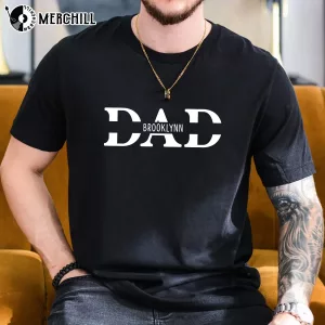 Custom Dad Shirt with Kid Names Tee Gifts for New Dads 5