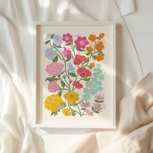 Custom Family Birth Flower Bouquet Artwork Birth Gifts For Mom 11