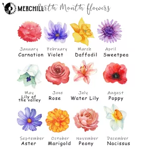 Custom Family Birth Flower Poster for Nana Creative Mothers Day Gifts 5