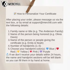 Custom Family Certificate of Gratitude Mothers Day Gift 3 1