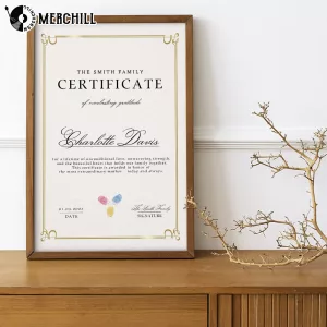 Custom Family Certificate of Gratitude Mothers Day Gift 4
