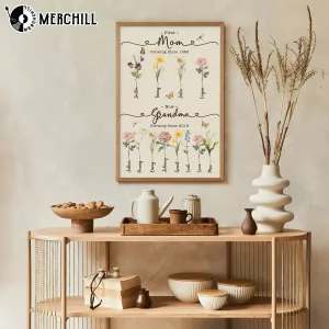 Custom First Mom Now Grandma Flower Print – Perfect Mother’s Day Gift